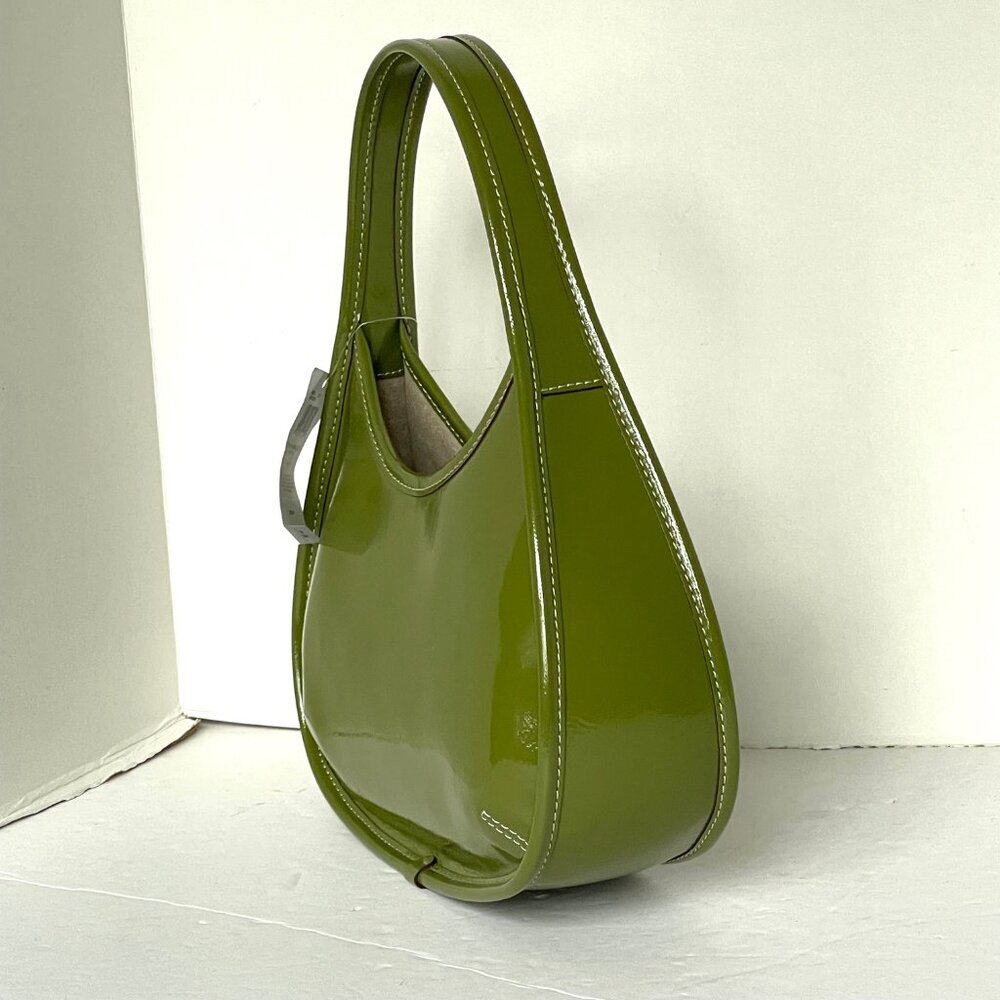 Coach Ergo Bag Crinkle Patent Shoulder Bag Coachtopia Leather Olive CQ003 Green - Picture 5 of 11